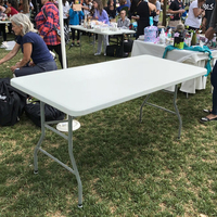 Table pliante rectangulaire bon marché de 6 pieds (180 cm) en plastique pour événements en plein air