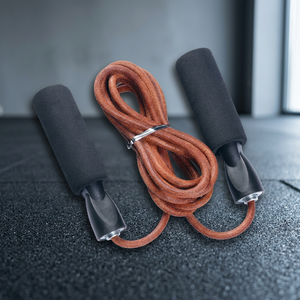 Corde à sauter bleue avec poignées en mousse noire 2,5 m – Durable, unisexe, pour exercices de gym, réglable, emballage portable, matériau personnalisable - Product Image 3