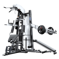 Station complète de musculation multifonctionnelle en acier pour usage commercial et domestique, avec machine Smith et structure Flying Bird, pour trois personnes