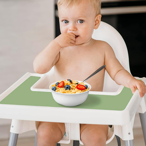 Tapete de Silicona Antideslizante para Bebés, Tapete para Silla Alta, Grado Alimenticio, Fácil de Limpiar, Libre de BPA, con Succión, para Comer - Product Image 4