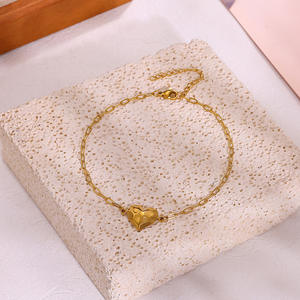 यूरोपीय अमेरिकी नई शैली सरल एले महिलाओं के लिए स्टेनलेस स्टील हृदय तितली पेंडेंट डिजाइन फैशन टखने - Product Image 3