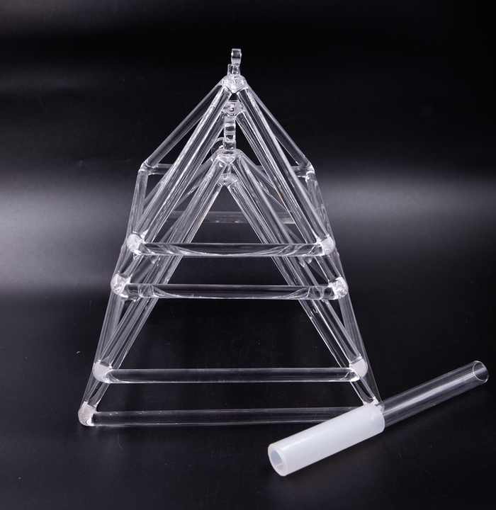 AMAZING Meditation Triangle Singing Quartz Pyramid Crystal Singing Triangle for Sound Healing