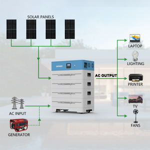 Batería Apilable de 51.2V 100Ah, 5kW 5kWh por Capa, Sistema de Almacenamiento de Energía Solar Todo en Uno - Product Image 3