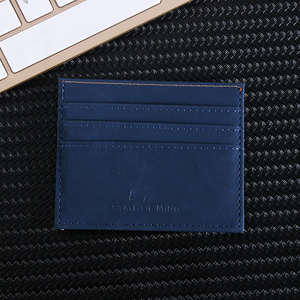 Porte-cartes de visite élégant en cuir PU, style raffiné, fonction anti-vol, multifonctionnel, logo <span class=keywords><strong>personnalisable</strong></span> - Product Image 4