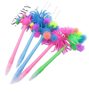 Wholesale cartoon super cute ball ball pen stress relief material mini ballpoint pen