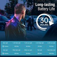 Senter saku kecil dapat diisi ulang USB-C, senter 1100 Lumens kuat dengan senter Flash merah dan biru, gantungan kunci tas Mini magnetik