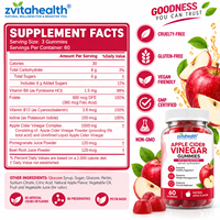 Gummies de Vinaigre de Cidre de Pomme pour Adultes Marque Blanche, Mère Naturelle Non Filtrée pour la Santé Intestinale et le Soutien Cutané, Faible Teneur en Sucre, Riche en Protéines, OEM