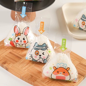 Sacs japonais jetables BOPP Triangle Onigiri <span class=keywords><strong>de</strong></span> qualité alimentaire <span class=keywords><strong>Film</strong></span> d'emballage en plastique <span class=keywords><strong>de</strong></span> qualité alimentaire <span class=keywords><strong>sac</strong></span> OPP pour Onigiri - Product Image 4