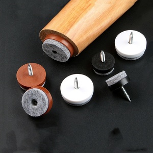 GQK Patins de meubles en fer auto-adhésifs, réutilisables, silencieux, antidérapants et durables, avec vis autotaraudeuses et chevilles de fixation au sol en feutre pour canapés et chaises - Product Image 2