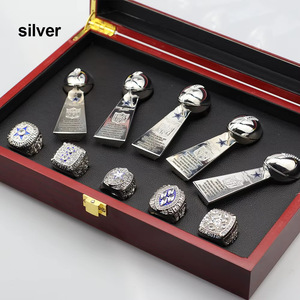 Anillo de Campeonato de Fútbol Americano NFL Personalizado para Jóvenes, Estilo Clásico, de Aleación con Piedra Natural, Pulido, de los Dallas Cowboys - Product Image 6