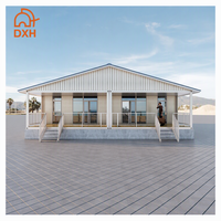 Maison conteneur moderne détachable, villa préfabriquée portable à 2 chambres avec panneaux sandwich EPS, salle de bain et cuisine intégrées pour complexe hôtelier