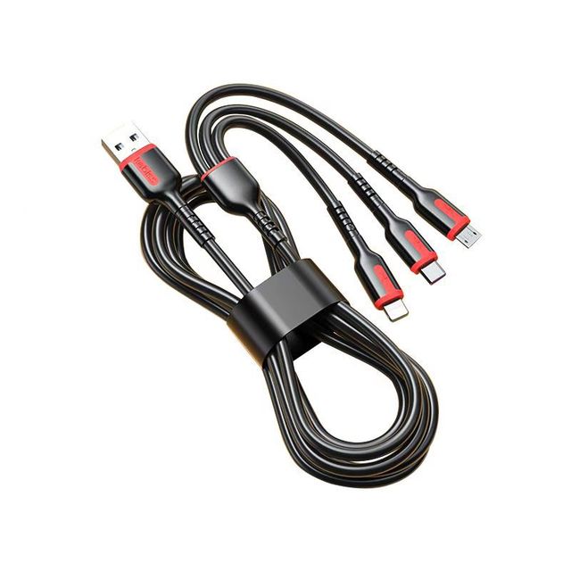 Ready for Ship Pretty PVC USB a to C Micro 8-pin Charge Cable 66W USB 3 in 1 Charging Cable