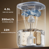 Diffuseur d'humidificateur d'air électrique intelligent de grande capacité pour le bureau à domicile