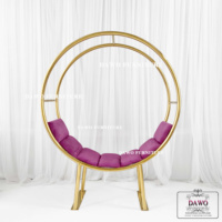 Fabrication directe en usine canapé rond en velours de luxe moderne pour mariage