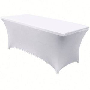 Venta caliente Manteles de poliéster de buena calidad Fiesta Banquete Boda Estiramiento Spandex Mantel - Product Image 5