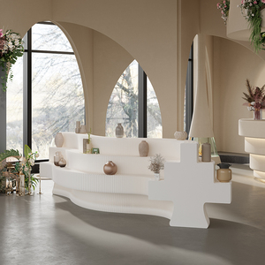 Giấy mới chảy gian hàng gấp di động linh hoạt kệ trưng bày triển lãm hiển thị đứng Thẩm mỹ viện gấp kệ cho showroom - Product Image 5