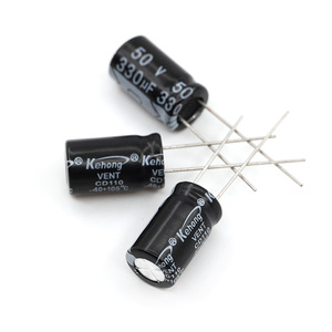 Kehong 330UF 50V Aluminum Electrolytic Capacitor 10x17 Through Hole Low Impedance Power Supply - Product Image 2