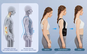 Correcteur de posture pour le haut et le bas du dos avec soutien lombaire et des épaules pour soulager la douleur, sac de fitness inclus - Product Image 5