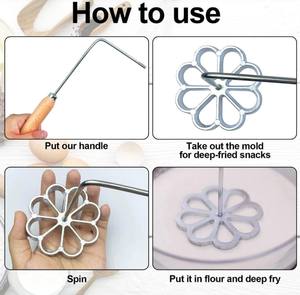 อุปกรณ์ครัวอะลูมิเนียมอัลลอยด์ เครื่องมือทำขนม ช้อนไม่ติดกระทะ ช้อนทำขนมกุ้ง ช้อนทำขนมไส้หัวไชเท้า ช้อนทำขนมทอด แม่พิมพ์อบขนม - Product Image 6