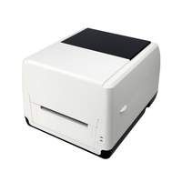 Imprimante d'étiquettes à transfert thermique de 4 pouces avec machine à étiquettes d'impression de ruban de satin USB pour étiquettes de vêtements