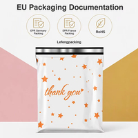 Sacs d'expédition en polyéthylène (LDPE/HDPE) blancs, personnalisables avec logo, autocollants, pour l'emballage de vêtements, envois postaux et express