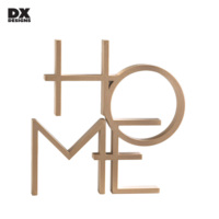 Décoration en bois 3D avec inscription « HOME », panneau de table moderne et minimaliste pour salon et entrée