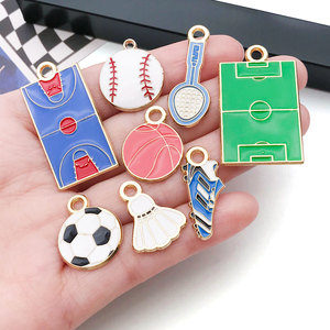 Accesorios de Joyería con Diseño Deportivo, Colgante de Fútbol, Bádminton, <span class=keywords><strong>Tenis</strong></span> de Mesa, Cadena para Teléfono Móvil, Llavero - Product Image 2