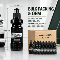 Liquide de Restauration de Phares de Voiture Nettoyant et Polissant pour Lentilles Jaunies, Oxydées, Brouillasses et Rayées 100ml OEM