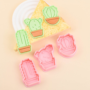<span class=keywords><strong>Emporte</strong></span>-pièces 3D en plastique série <span class=keywords><strong>Cactus</strong></span>, écologiques, pour pâte à modeler DIY, moule à biscuits imprimé - Product Image 4
