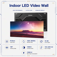 P2.9 Papan Layar LED Warna Penuh untuk Dalam Ruangan, Modul Magnetik Pemasangan di Dinding, Akses Depan, Layar Pemutar Media Komersial, Grosir