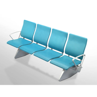 Banc d'attente d'aéroport en mousse PU, magnifique, pour espaces publics et hôpitaux, avec structure métallique, fournisseur chinois