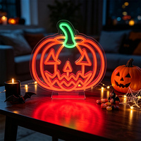 Lumières acryliques d'Halloween, lumières LED néon, lumières d'ambiance et de décoration pour fêtes en intérieur alimentées par USB