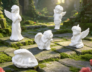 Figurine de Fée 3D en Résine, Poupée Ange Blanche Classique, Petite Sculpture de Chérubin, Cadeau Commémoratif, Ornement Religieux, Jouet pour Enfant en Gros - Product Image 3