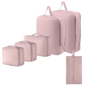 6-Piece Memory Foam Packing Set -Compression Travel Cubes With Custom Logo Luggage Organizers - Product Image 4