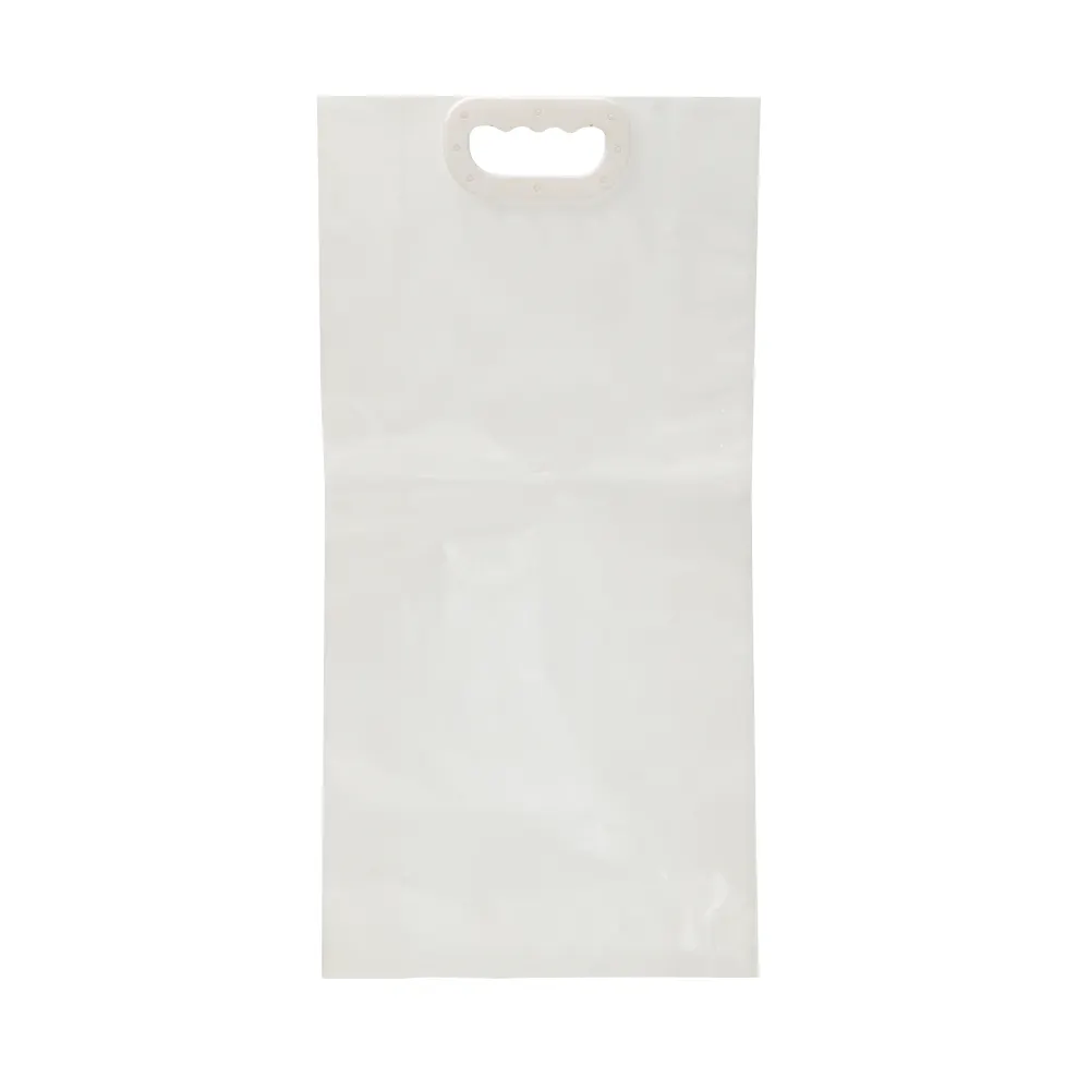 Saco de arroz de plástico com fundo plano 10l personalizado 5kg Saco de arroz Stand Up com alça branca