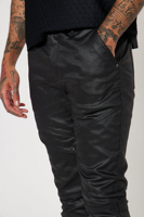 Pantalon sur mesure pour homme, coupe slim, style bootcut, effet empilé, skinny, évasé, enduit