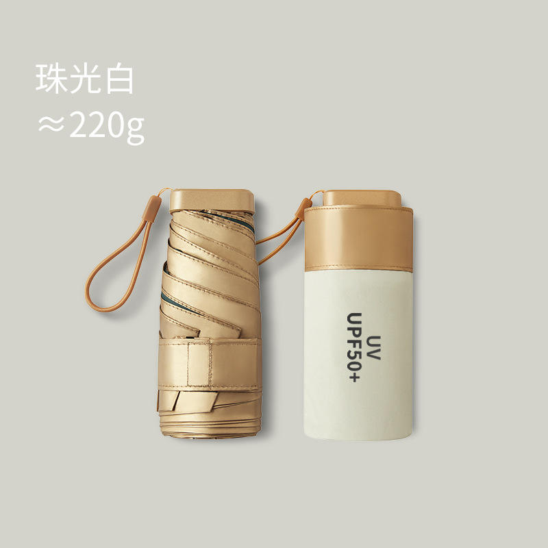 40% de rabais parapluie plat perle blanc-colle dorée