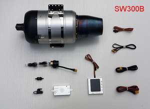 SWIWIN SW300Pro 최대 추력 30KG 브러시리스 터빈 엔진 제트 터보 제트 브러시리스 대형 항공기 세발 자전거 고정 날개 무거운 - Product Image 4
