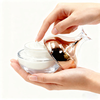 Ensemble de flacons en verre pour cosmétiques de luxe à dégradé violet de 40 ml, 60 ml, 100 ml, 120 ml, pots à crème de 30 g, 50 g pour lotion et crème