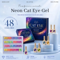 Nouvelle Collection de Gels Magnétiques Effet Œil de Chat TPO Sans HEMA, Vernis à Ongles Magnétique Effet Œil de Chat Soak Off, Fournitures pour Ongles avec Logo Personnalisé, Vente en Gros