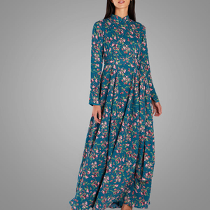 Dubai Abaya Modest Prints abito Jubah musulmano a maniche lunghe elegante abbigliamento <span class=keywords><strong>etnico</strong></span> islamico <span class=keywords><strong>Online</strong></span> - Product Image 2