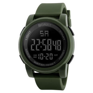 <span class=keywords><strong>HONHX</strong></span> 9340F <span class=keywords><strong>Reloj</strong></span> Digital Deportivo de Silicona Resistente al Agua con Alarma Cronógrafo Pantalla LED-<span class=keywords><strong>Reloj</strong></span> de Moda para Hombre - Product Image 3