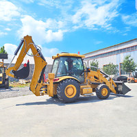 Pengiriman gratis Backhoe Loader CE EPA 4x4 traktor ujung depan Mini pemuat roda ekskavator Backhoe