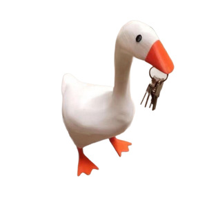 Statue de canard ferromagnétique créative personnalisée en gros, motif animal, en résine, peinte à la main, objet d'art de collection - Product Image 5