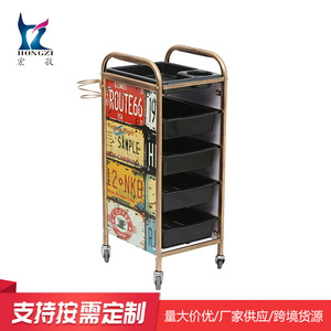 Carrito de Peluquería con 4 Ruedas, Marco de Metal y Plástico, Mueble Resistente para Salones de Belleza y Peluquerías - Product Image 4
