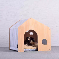 Modernes Luxuriöses Abnehmbares Massivholz Umweltfreundliches Ganzjahres-Haustierbett Hundehütte mit Anpassbarem Logo Modern Klassisch