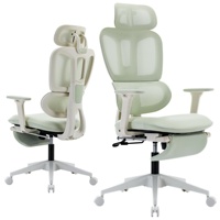 Grande et haute chaise de bureau en maille avec repose-pieds appuie-tête réglable chaise de bureau en maille chaise de bureau ergonomique pour personnes lourdes