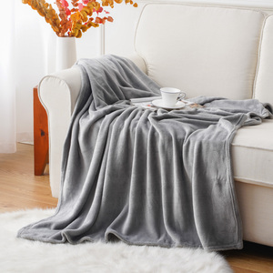 Manta esponjosa de microfibra para cama y sofá, Color personalizado, de poliéster, Sherpa, franela, Color gris, suave y acogedora - Product Image 6