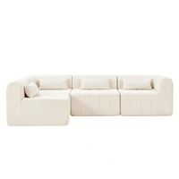 Échantillon de canapé modulaire en tissu performant pour mobilier de réception compressé, pour l'approvisionnement en gros, avec livraison gratuite