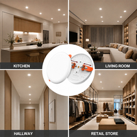 Plafonnier LED Rond Ultra Fin Sans Cadre 2cm 9W 18W 24W 36W Encastré 180° Direct Usine °   Lampe d'éclairage pour la maison